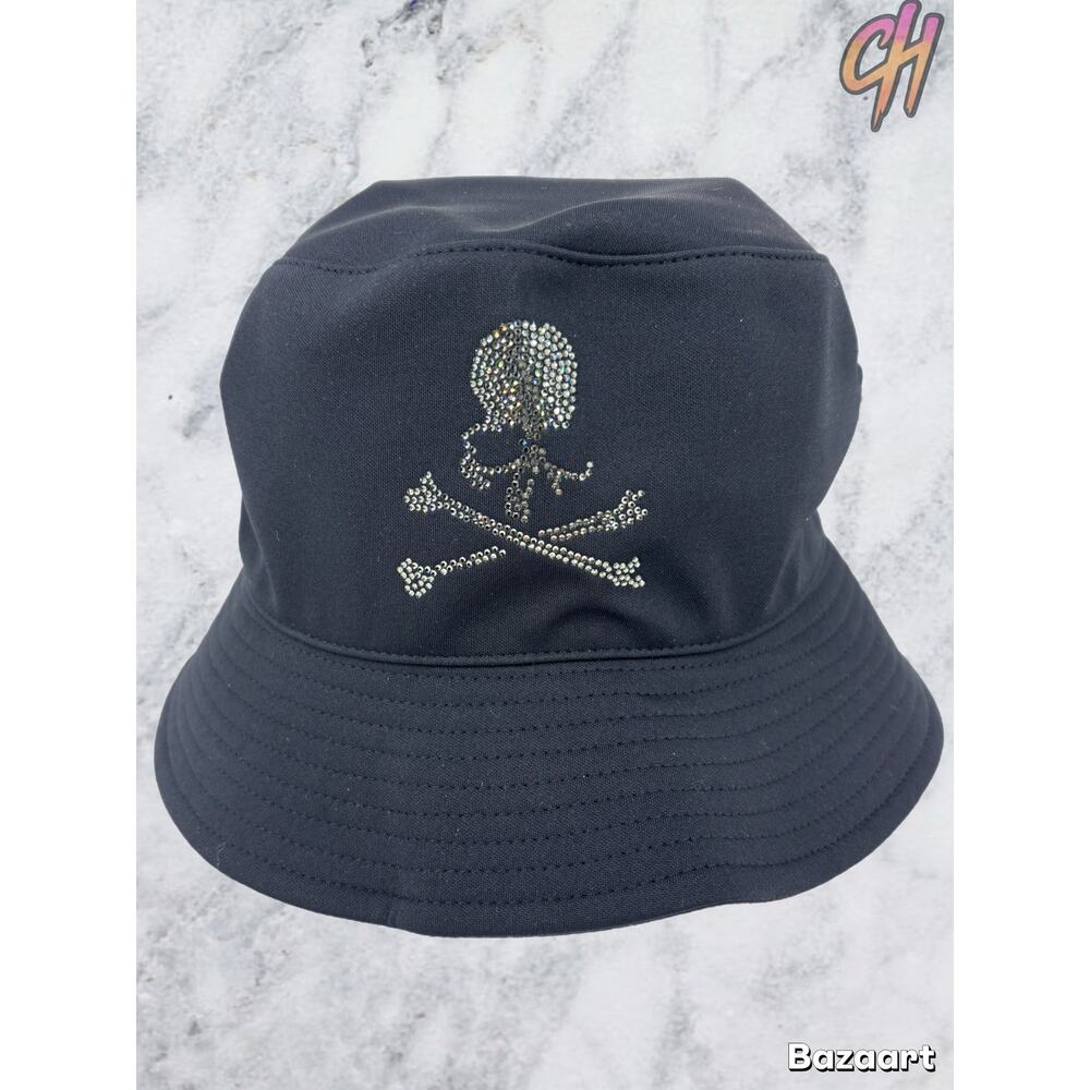 Mastermind X Swarovski Crystals Black Bucket Hat Size Medium (MSRP: $800.00)